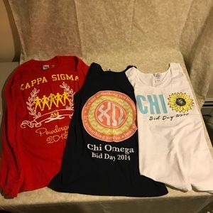 3 Chi Omega vintage tshirts. All Adult mediums.